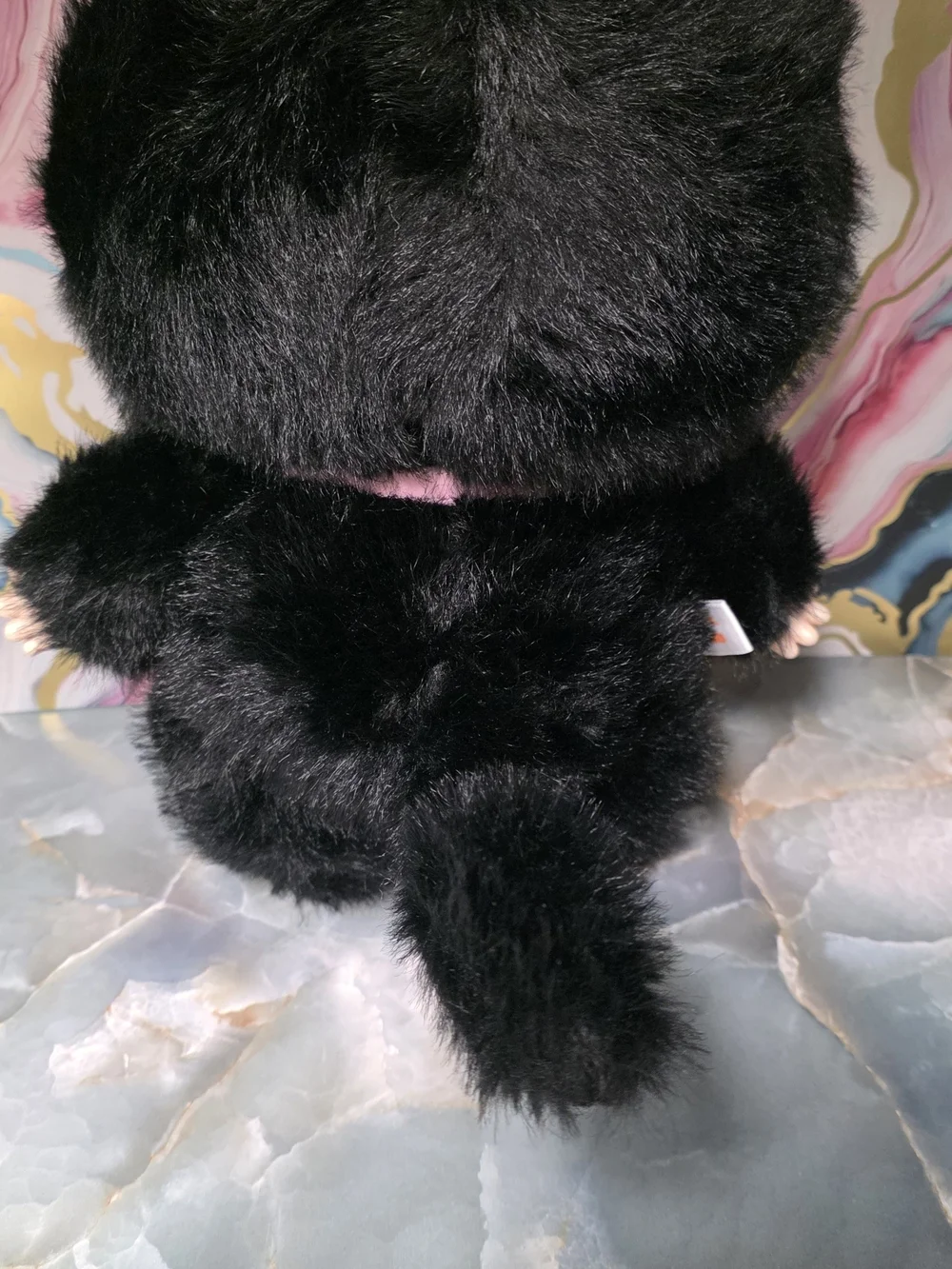 Mido Cute Black Cat Vinyl Doll With Pink Bell Collar